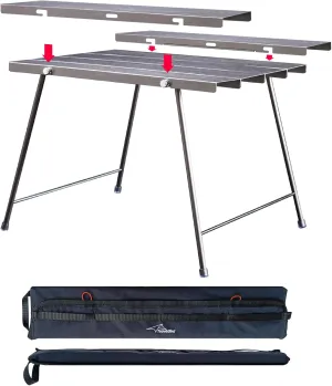 Flexifold Ultralight Aluminum Camping Table, Portable Folding Camping Table, Small Outdoor Side Table with Carry Bag for Outdoor Cooking, Picnic, Camp, Beach, Travel