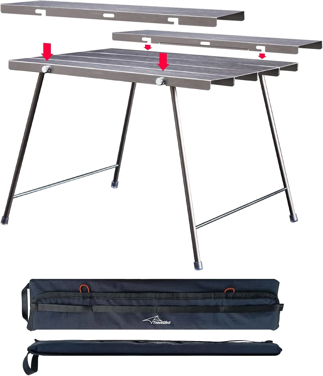 Flexifold Ultralight Aluminum Camping Table, Portable Folding Camping Table, Small Outdoor Side Table with Carry Bag for Outdoor Cooking, Picnic, Camp, Beach, Travel