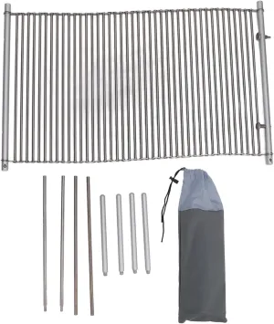 flexman Roll Up Camping Table, Multi Functional Portable Camping Table, Stainless Steel Outdoor Folding Picnic Card Table for Mountain Camping, Lakeside Fishing, Grassland Picnics