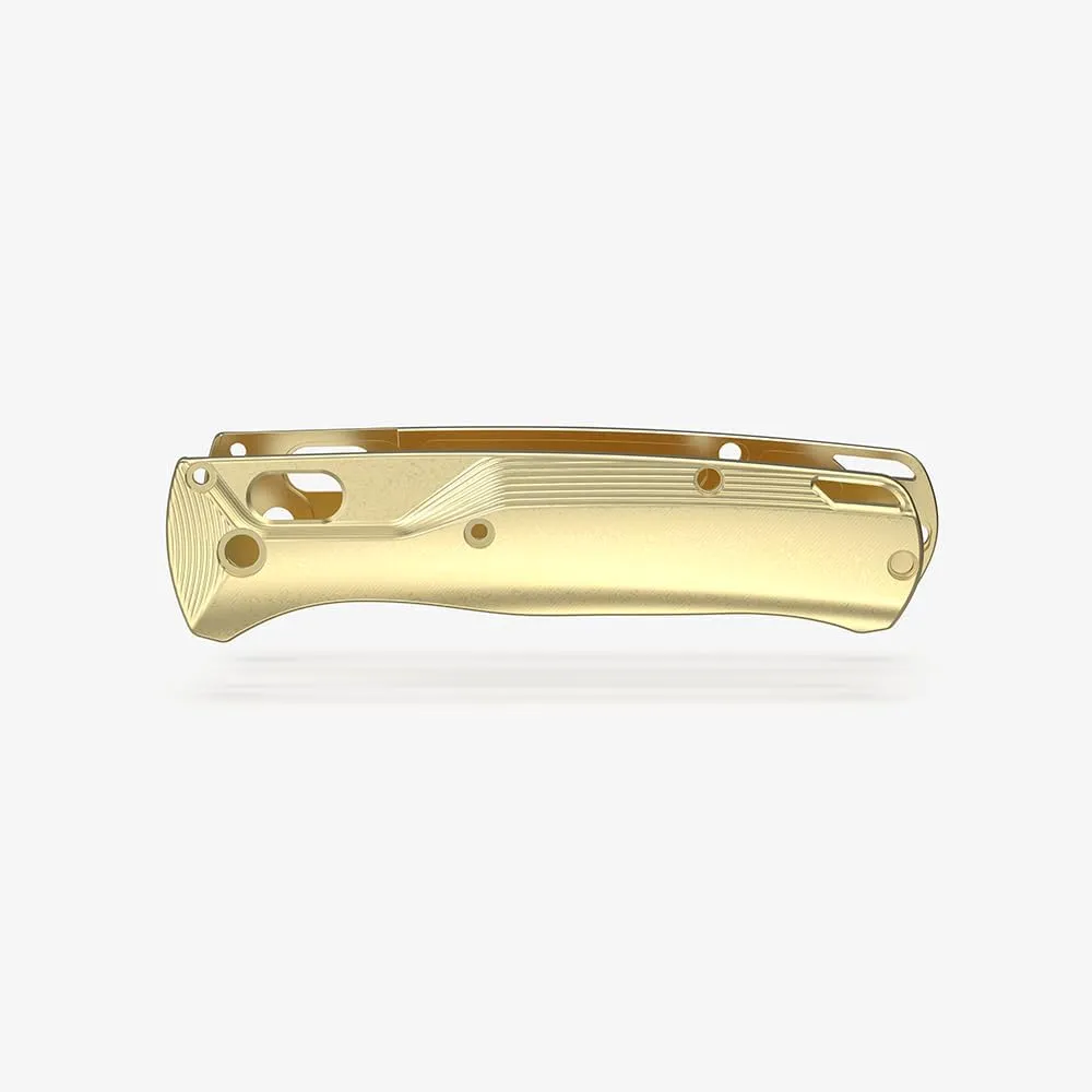 Flytanium Crossfade Brass Knife Handle Scales Compatible with Benchmade Bugout 535 EDC Knife – FLY-0796