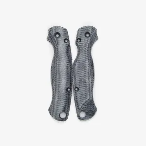 Flytanium Micarta Lotus Scales Compatible with Spyderco Paramilitary 2 EDC Folding Pocket Knife (Black Canvas)