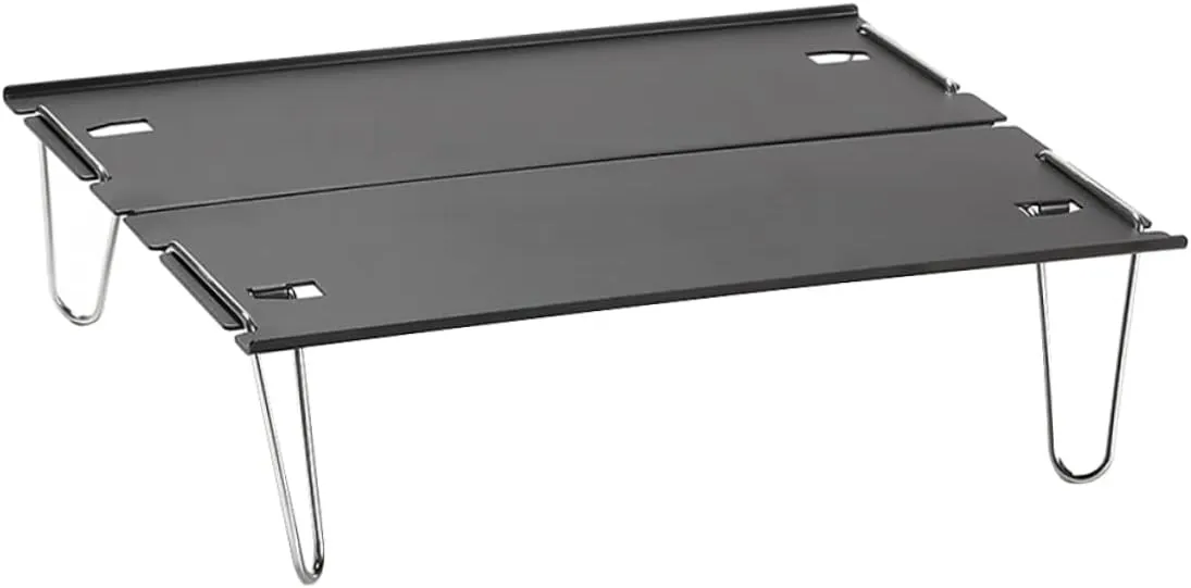 Fold up Table Desk Lightweight Aluminum Camping Table Easy Setup Folding Stool for Outdoor