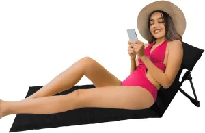 Foldable Lounge Chair - Oxford Cloth Portable Beach Lounger | Lightweight Beach Chair for Adults | Folding Portable Beach Lounger Tanning Mat for Sunbathing