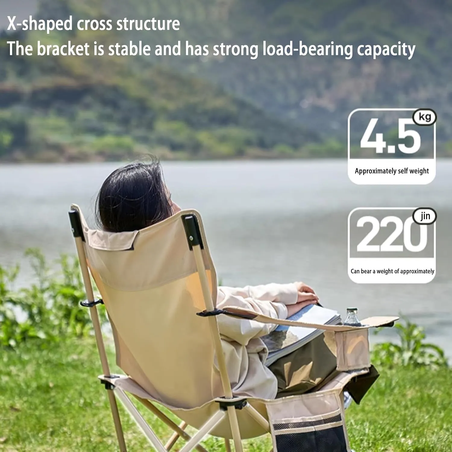 Foldable Recliner, Zero Gravity Chair, for Adults Portable Outdoor Lightweight Sun Chairs with Carry Bag,for Camp Picnics Fishing