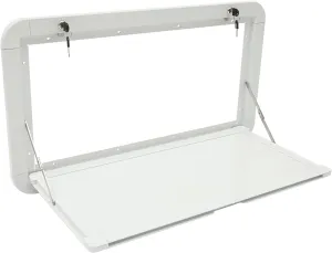 Foldable RV Table 31.5 x 17.7 Inches Outside Picnic Lockable Wall Mounted Table Folding Dining Table Computer Workstation for Campervans and Motorhomes