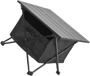 Folding Camping Beach Table Outdoor Storage Pouch Compact Picnic Desk for Barbecue Tailgate Easy Setup - Foot Pads for Outdoor Adventures