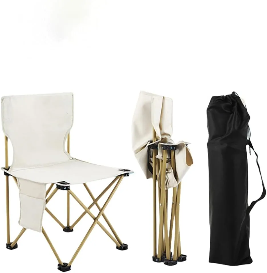 Folding Camping Chair for Adult Lightweight Portable Outside Beach Chair Black 2 Pack
