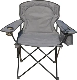 Folding Camping Chair with Cooler - Includes Cup Holder and Accessories Sleeve - Comes with Carry Bag for Easy Transport