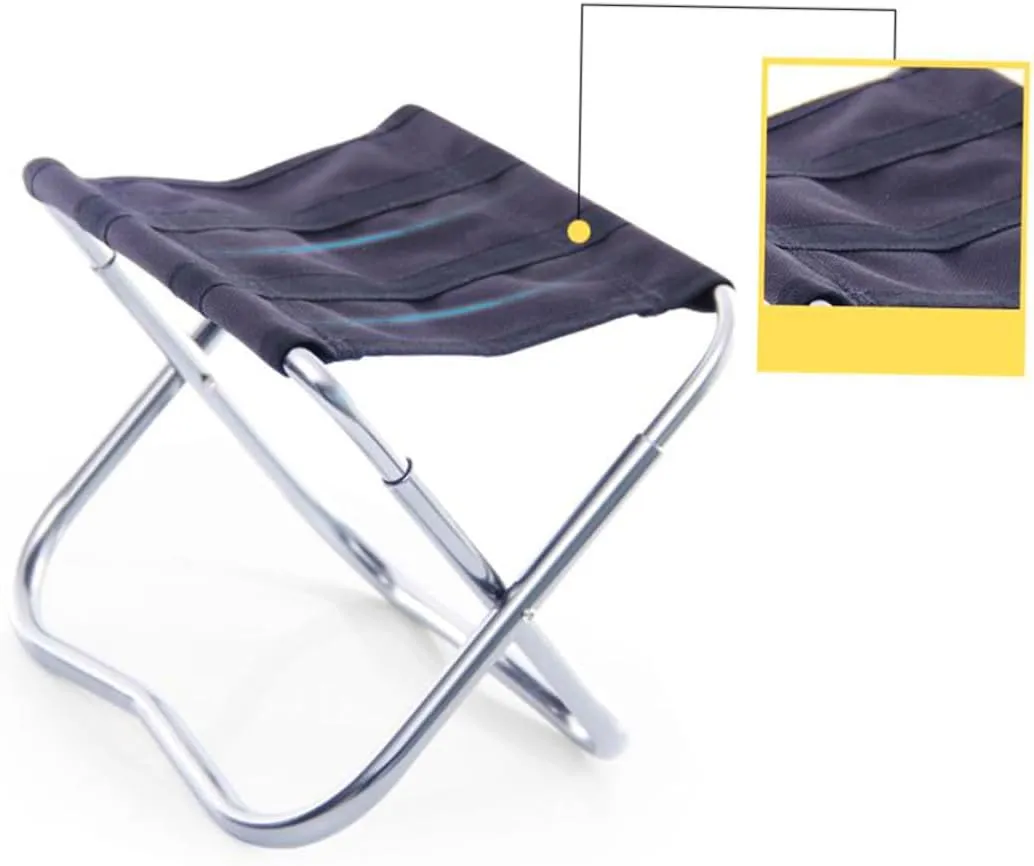 Folding Camping Stool Aluminum Alloy Lightweight Portable Bbq Stool Outdoor Rest Seat for Fishing Travel