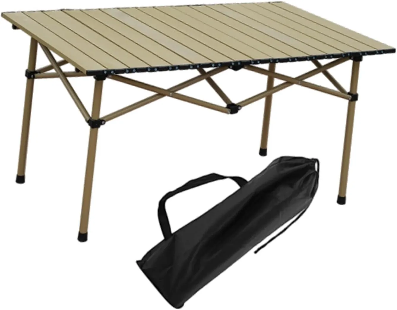 Folding Camping Table 2 to4 Persons Stable Foldable Easy to Set up Side Table for Tailgating Backyard Picnics Bbqs Camping, Beige