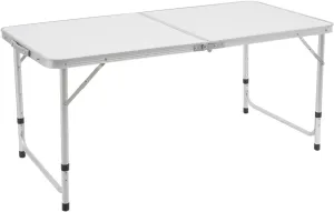 Folding Camping Table, 47 inch Aluminum Folding Table, Picnic Table with Handle, Height Adjustable Portable Camp Table for Picnic, BBQ, Party