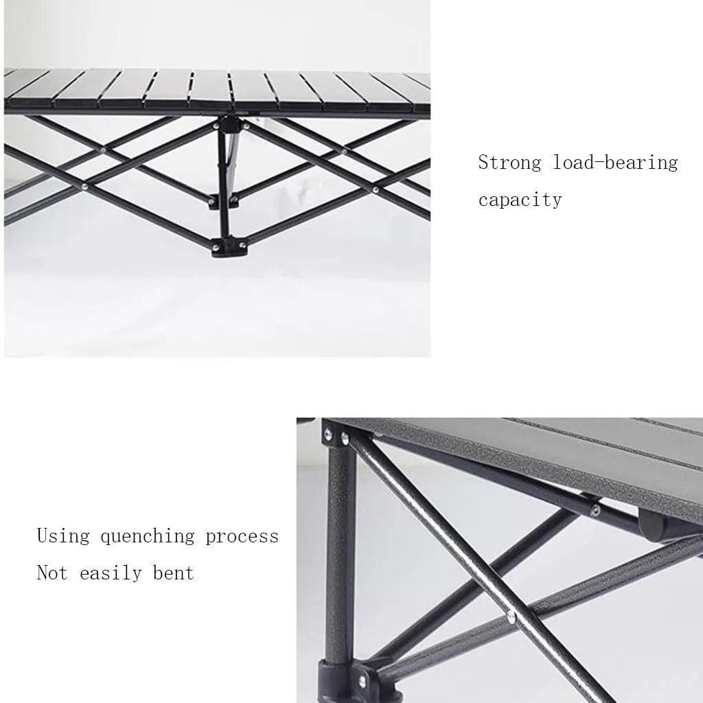 Folding Camping Table Large Portable Roll Up Picnic Side Table for Outdoor Camping Picnic Fishing