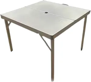 Folding Camping Table Square-shaped Picnic Table Aluminum Alloy Camping Table Roll Up Desktop with Storage Bag for Outdoor