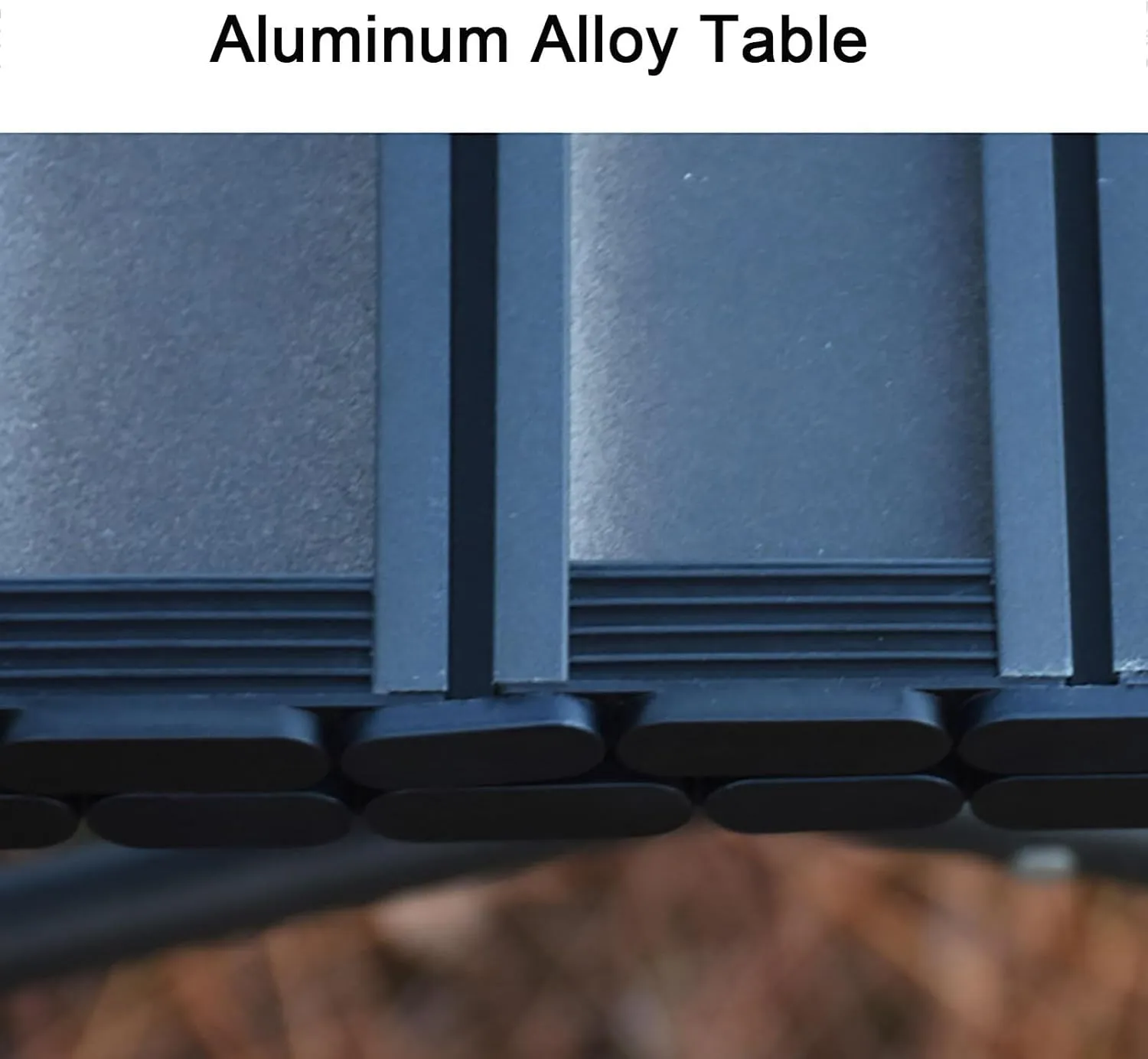 Folding Camping Table with Mesh Bag, Portable Camping Table, Lightweight Aluminum Roll-Up Folding Table, for Outdoor Camping, Picnics, Beach, Backyard, TABLE_21.6IN/55CM, Black