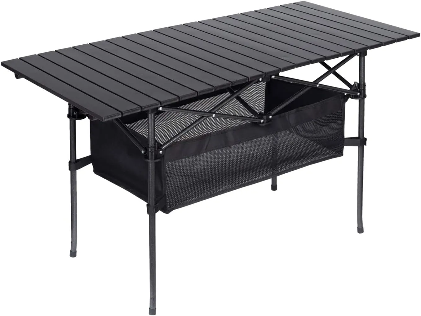 Folding Camping Table with Storage Bag,4ft Portable Aluminum Camp Table, Patio Table, Beach Table for Outdoor Picnic BBQ