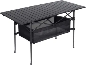 Folding Camping Table with Storage Bag,4ft Portable Aluminum Camp Table, Patio Table, Beach Table for Outdoor Picnic BBQ