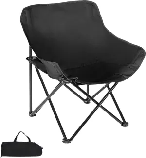 Folding Chairs Heavy Duty Support 150kg，Moon Chair with Carry Bag, outdoor folding chair, portable leisure fishing stool, X-shaped steel pipe support，suitable for outdoor camping and picnics ( Color :