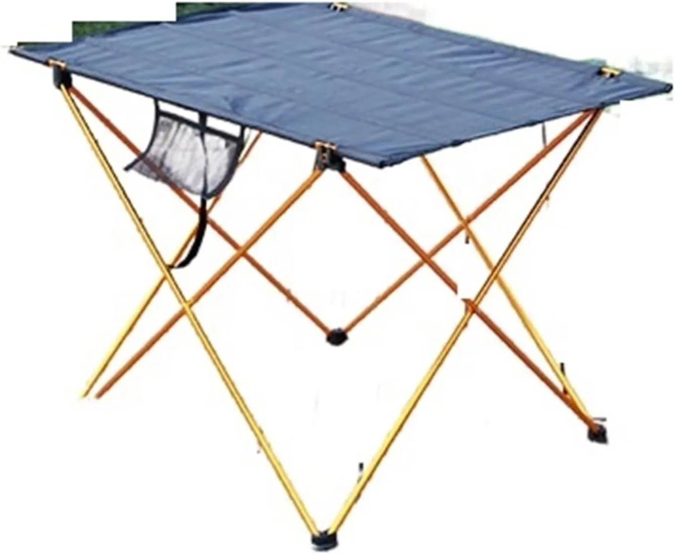 Folding Dining Table Aluminium Alloy Ultra Light Folding Desk Portable Foldable Table Camping Outdoor Fur Computer Bed Tables Picnic (Color : Orange)