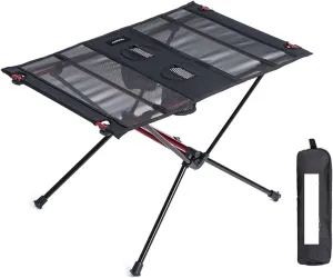 Folding Dining Table Aluminum Alloy Folding Camping Table Portable Roll Up Outdoor Picnic Table Fishing Desk Ultralight Collapsible Table