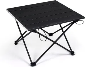 Folding Dining Table Foldable Folding Camping Hiking Desk Traveling Outdoor Furniture Table Aluminum Alloy Portable Table Outdoor Furniture (Color : Black39.5x35x31.5cm)