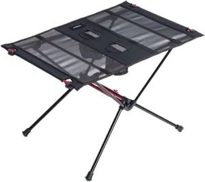 Folding Dining Table Outdoor Folding Camping Table Foldable Picnic Table Camping Table Ultralight Collapsible Aluminum Roll Up, Black (652g)