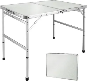 Folding Dining Table Outdoor Furniture for RV Garden Camping Picnic Portable Folding Table Height Adjusted Aluminum Alloy Foldable Desk Backpacking (Color : for 1-2 People)
