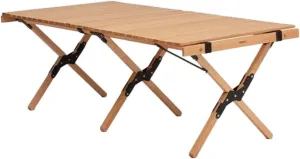 Folding Dining Table Outdoor Picnic Barbecue Tours Tableware Table for Camping Folding Egg Roll Table Portable Foldable Wood Table (Color : 120x60x43CM)