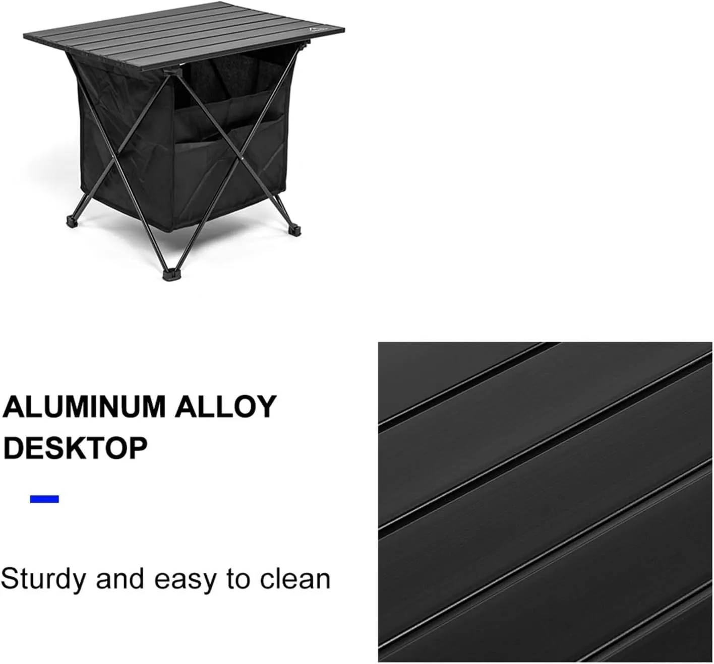 Folding Dining Table Outdoor Recreation Kitchen Tourist PlianteTravel Supplies Tourism Camping Folding Roll Tables Picnic Foldable Desks (Color : S Table with Bag)