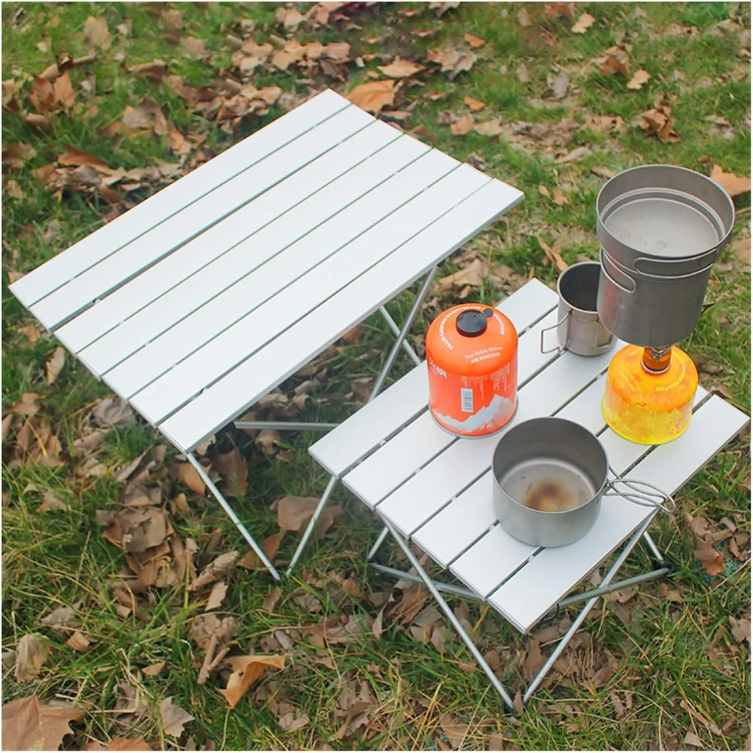 Folding Dining Table Portable Folding Camping Table with Carry Bag for Outdoor, Fishing Ultralight Aluminum Camp Table (Color : Matte)