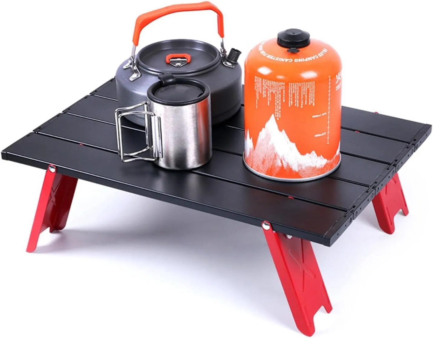 Folding Dining Table Ultra Light Folding Computer Bed Desk Camping Mini Portable Foldable Table for Outdoor Picnic Barbecue Tours Tableware (Color : Silver)