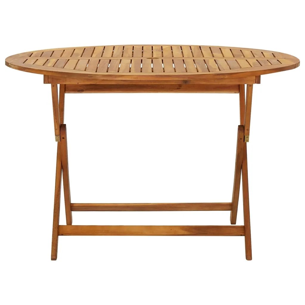 Folding Patio Table 35.4"x35.4"x29.5" Solid Acacia Wood