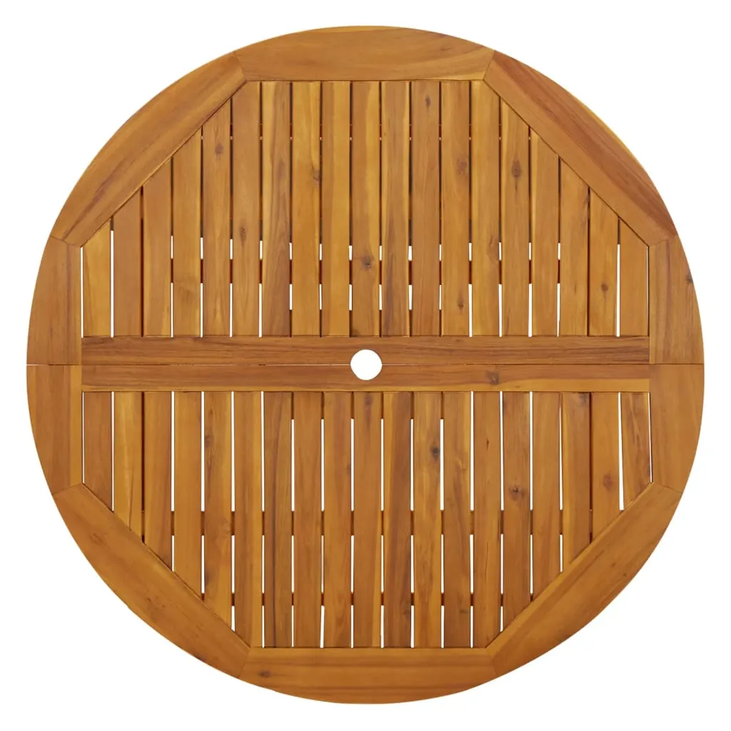 Folding Patio Table 35.4"x35.4"x29.5" Solid Acacia Wood