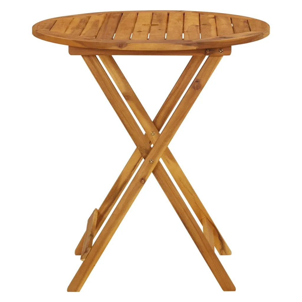 Folding Patio Table 35.4"x35.4"x29.5" Solid Acacia Wood