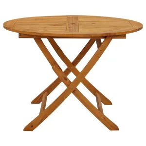 Folding Patio Table 35.4"x35.4"x29.5" Solid Acacia Wood