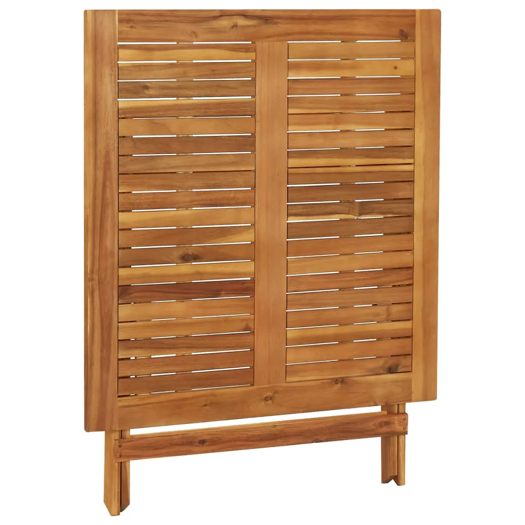 Folding Patio Table 35.4"x35.4"x29.5" Solid Acacia Wood