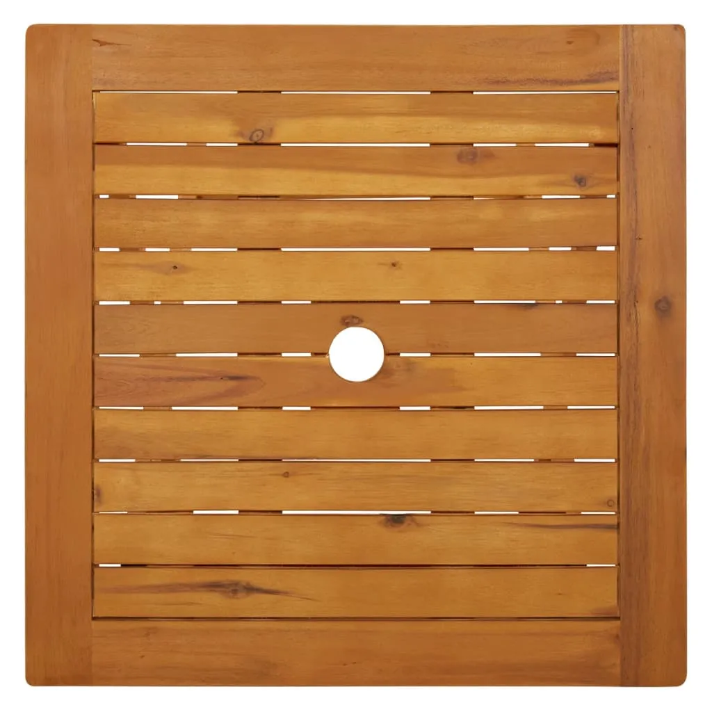 Folding Patio Table 35.4"x35.4"x29.5" Solid Acacia Wood
