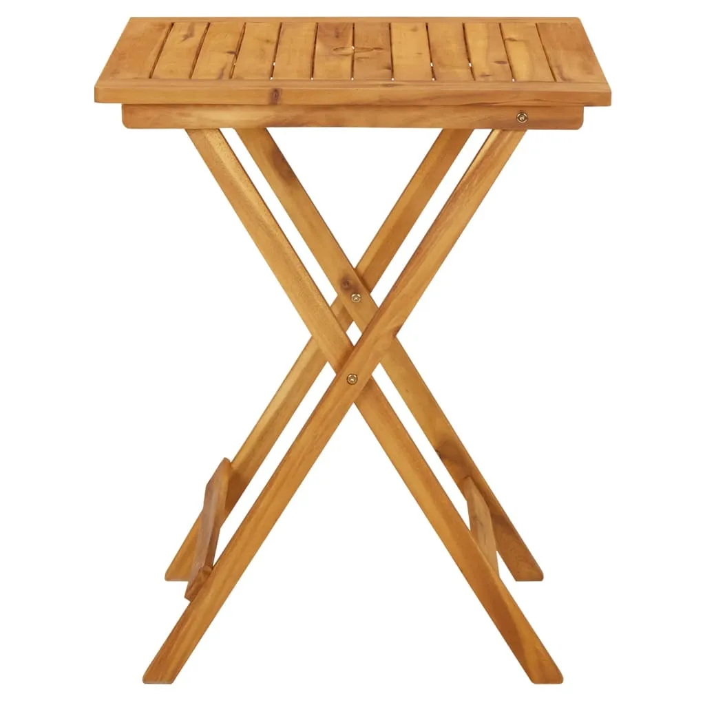Folding Patio Table 35.4"x35.4"x29.5" Solid Acacia Wood
