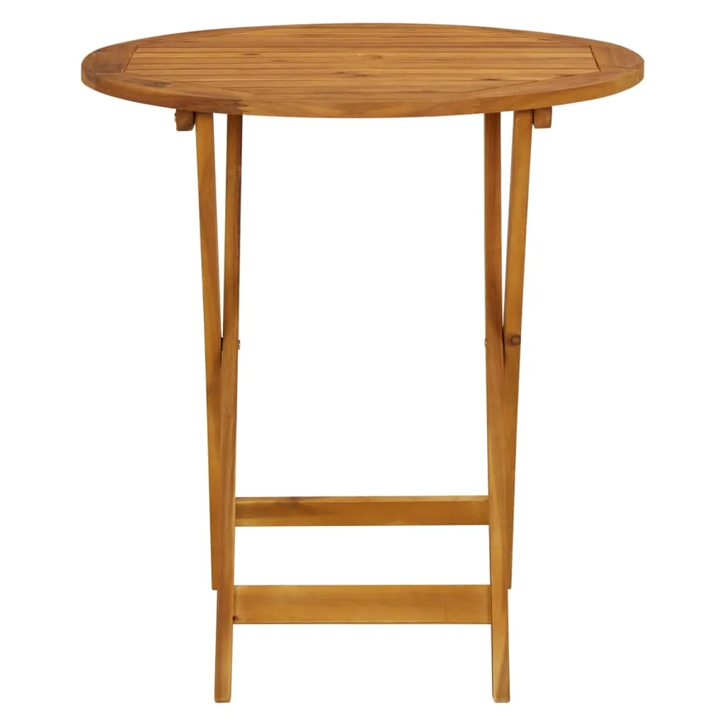 Folding Patio Table 35.4"x35.4"x29.5" Solid Acacia Wood