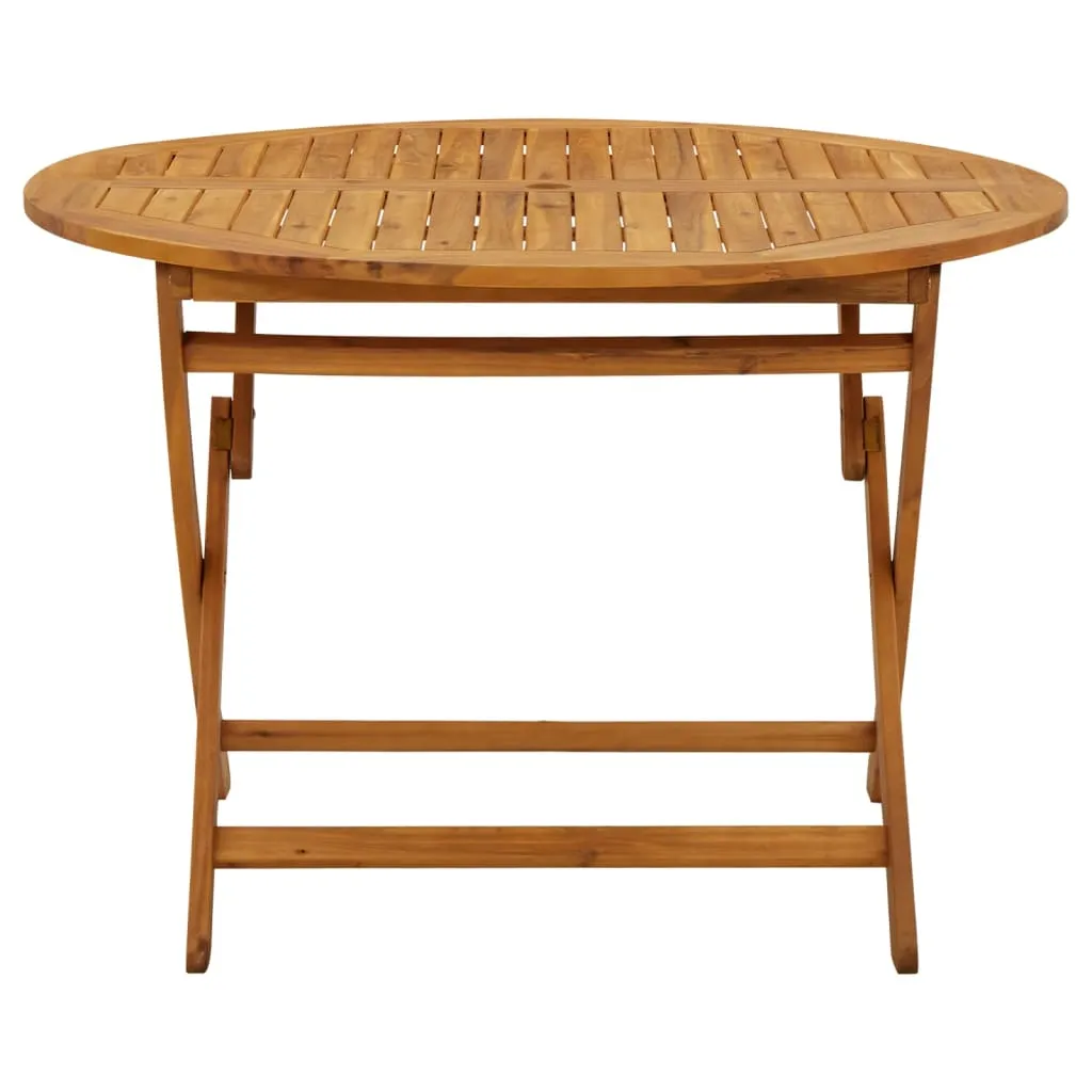 Folding Patio Table 35.4"x35.4"x29.5" Solid Acacia Wood
