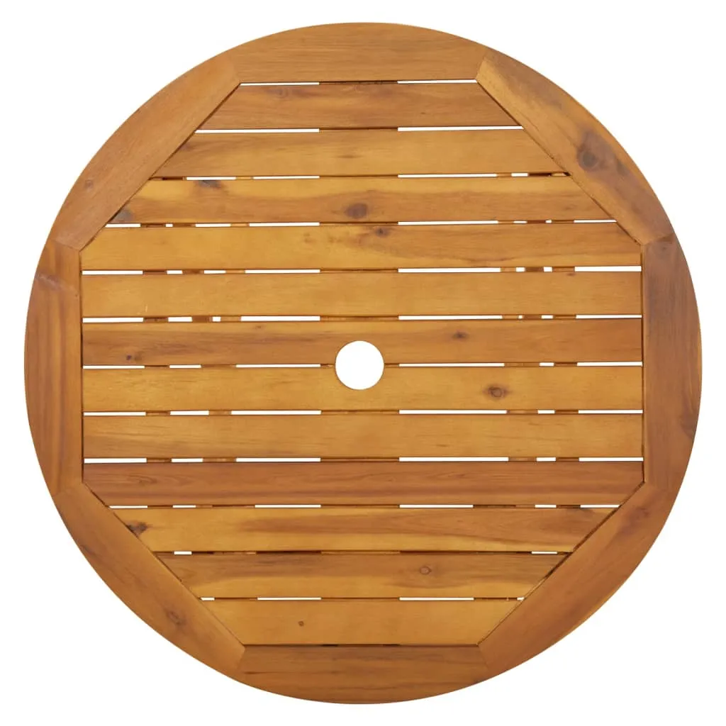 Folding Patio Table 35.4"x35.4"x29.5" Solid Acacia Wood