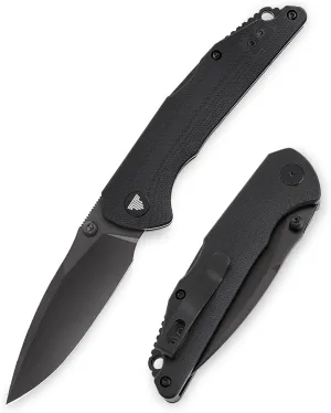 Folding Pocket Knife for Men,Lockback EDC Knife with Reversible Clip,3.3in 14C28N Thumb Studs Blade,Camping Knives,OutdoorTool,Arae-03B（PVD Blackwash）