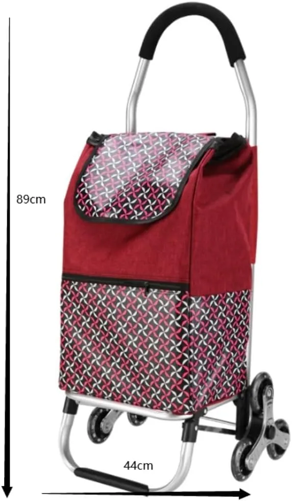 Folding Shopping Cart, Shopping Cart Foldable Shopping Trolleys Foldable Utility Cart with Climb Stairs Wheels and Elastic Rope Grocery Utility Carts(Color:C), 89*44cm