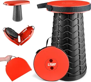 Folding Stool Upgradeable Folding Stool 440lb Load Capacity 2-in-1 Lightweight Portable Stool with Table Easy to Fold Outdoor Office, Picnic, Garden, BBQ, Party, Leisure Camping