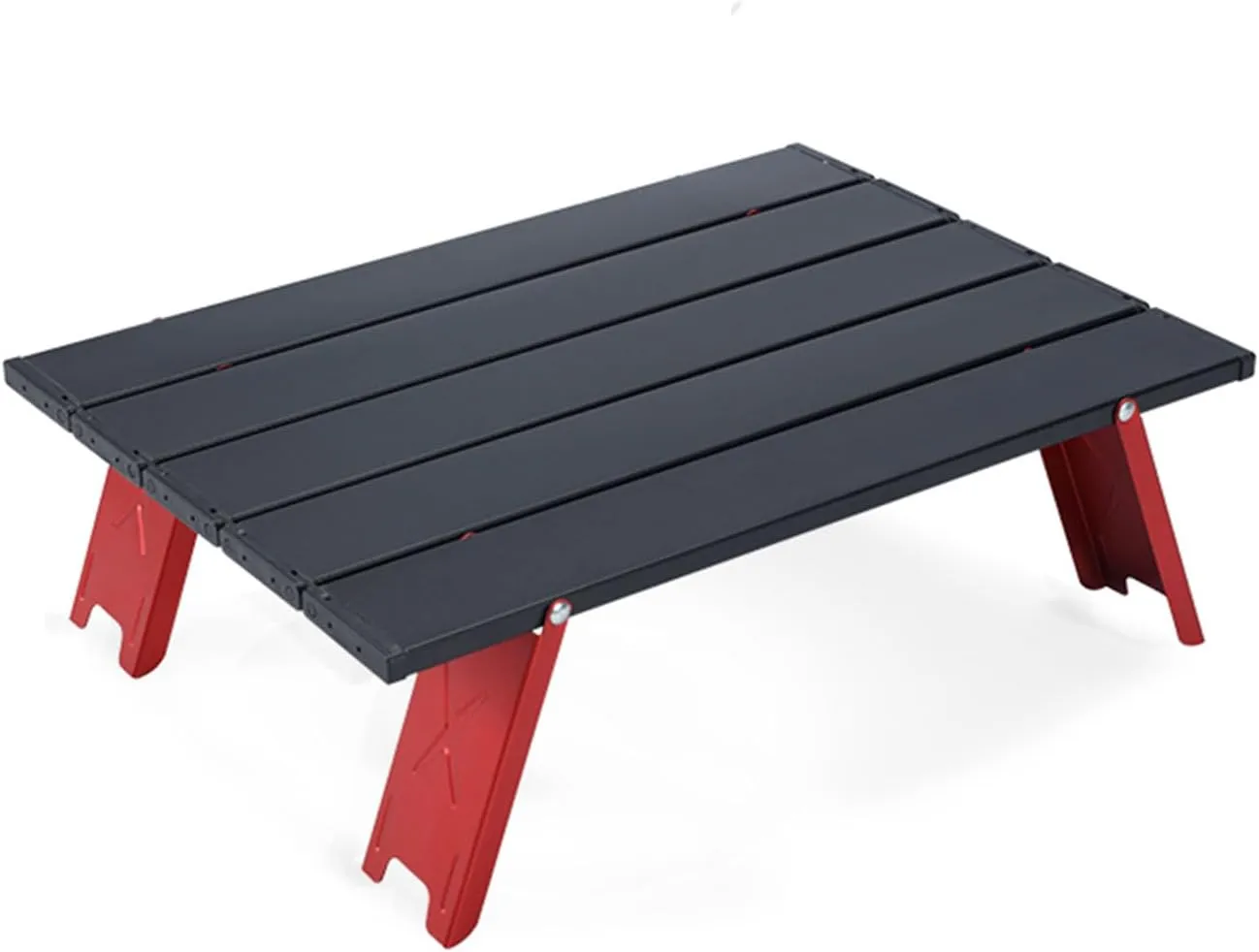Folding Table, Portable Foldable Camping Table Beach Table, Compact Multi-Function Table, Aluminum Table Top, Suitable for Outdoor, Camping,Red