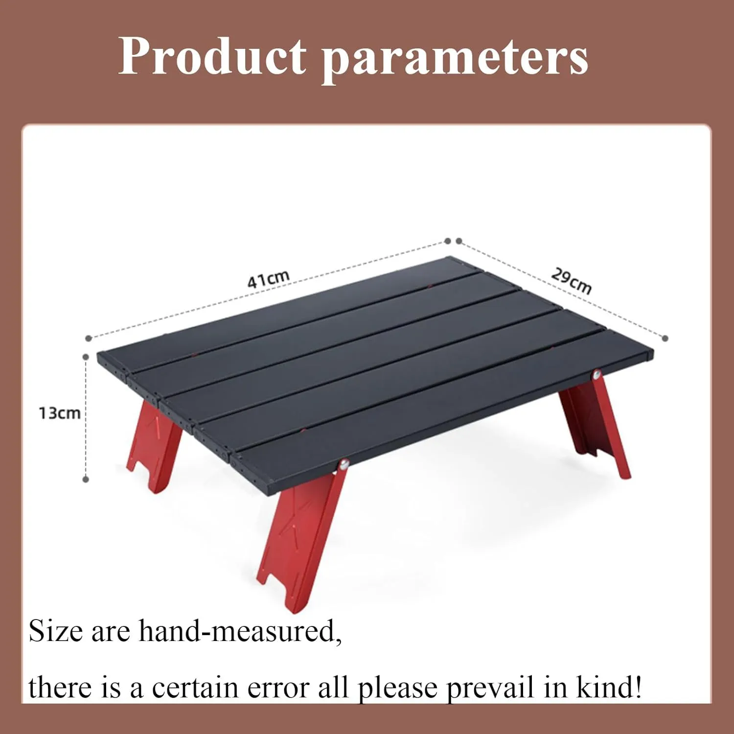 Folding Table, Portable Foldable Camping Table Beach Table, Compact Multi-Function Table, Aluminum Table Top, Suitable for Outdoor, Camping,Red