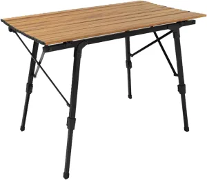 Folding Tables Outdoor Folding Table Portable Picnic Camping Table Wood Grain Aluminum Telescopic Desk Adjustable Height Roll Up Table Top Desk