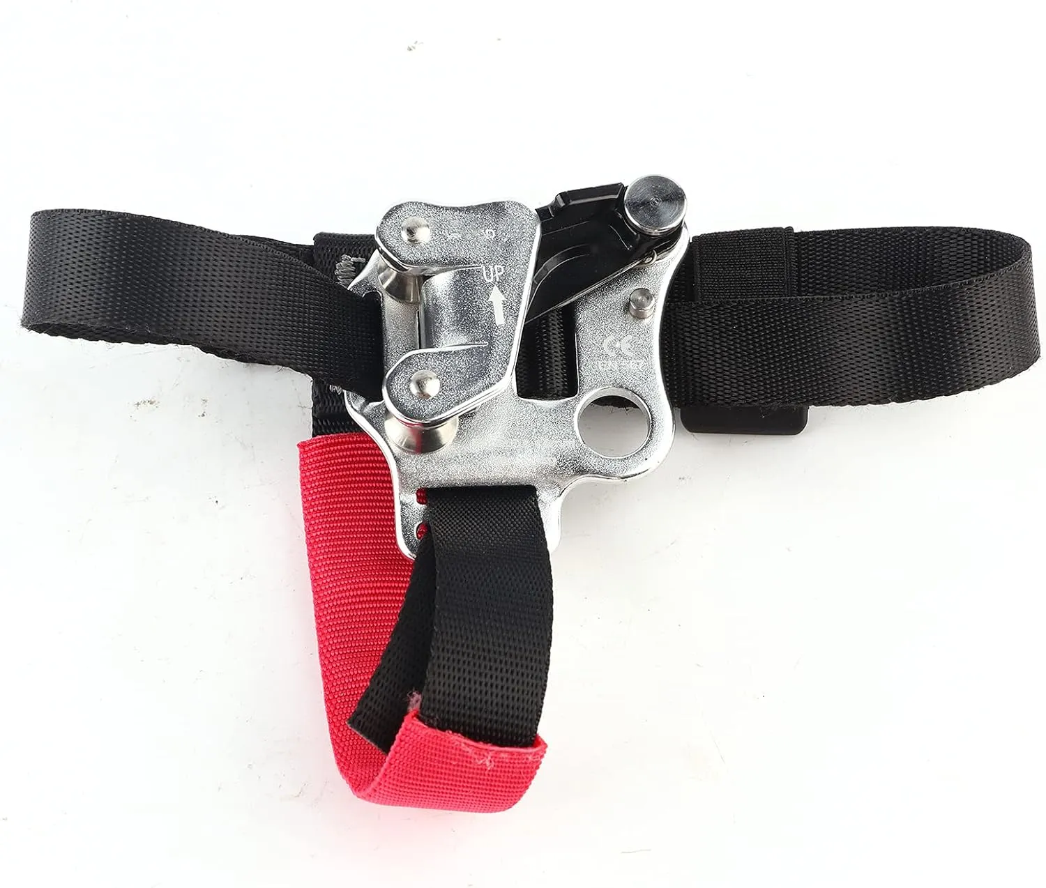 Foot Ascender Upgraded Foot Riser Climbing Mountaineering Equipment Climbing Device,Right Foot Riser Silver,Left Foot Riser Red,for Rock Climbing Tree Arborist