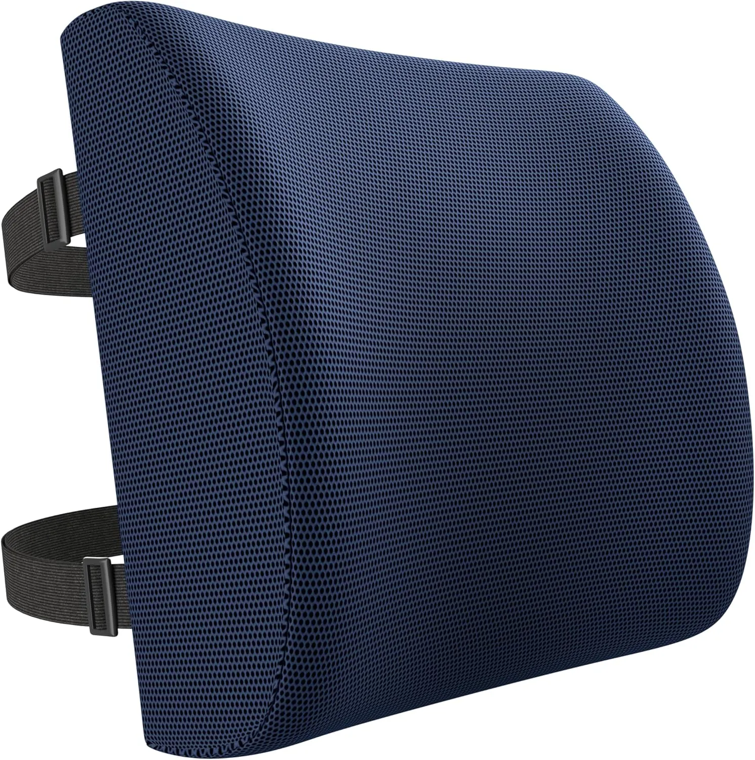 FORTEM Lumbar Support Cushion, Back Support for Office Chair and Car Seat, Back Rest for Gaming Chair, Memory Foam Pillow, Desk Chair Cushion, Breathable & Washable Cover, Adjustable Straps