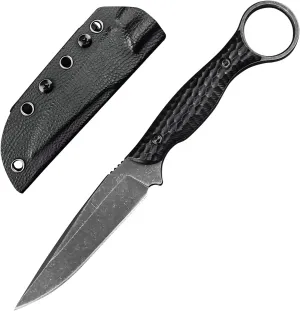 Full Tang Fixed Blade Knife, Survival Utility Knife, 8Cr13Mov Blade, G10 Handle with Kydex Sheath, EDC for Outdoor,Hiking, Camping.