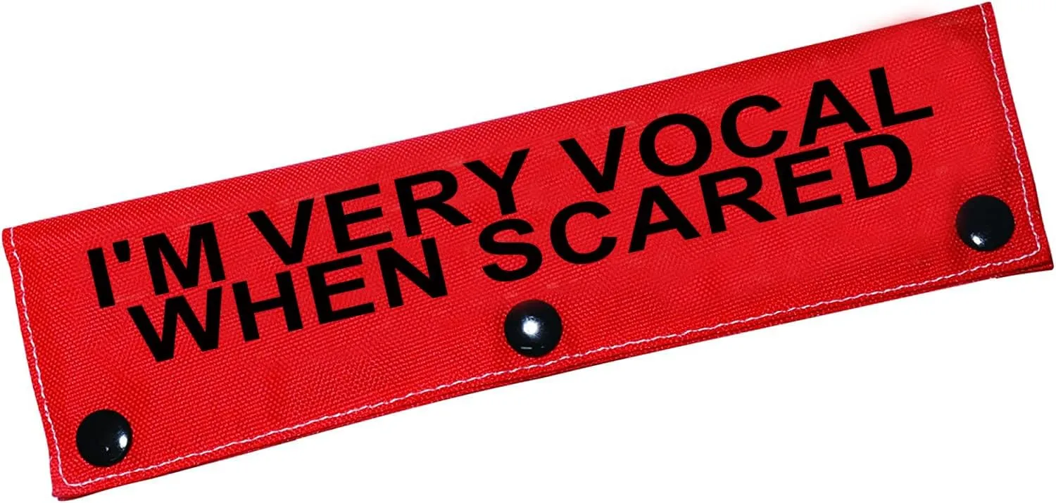 Funny Dog Leash Sleeve I'm Very Vocal When Scared Dog Leash Wrap Sleeve Pet Birthday Gift (I'm Very Vocal-Sleeve)